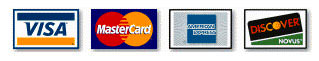 We accept Visa, Mastercard, American Express, and Discover credit cards